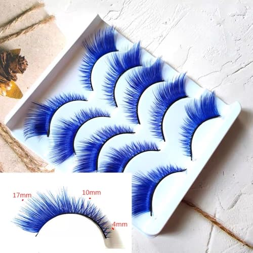Colorful Cat Eye False Eyelashes 5 Pairs Set