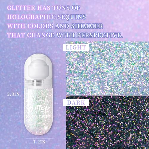 DAGEDA Roll-On Body Glitter Gel - Holographic Sparkle