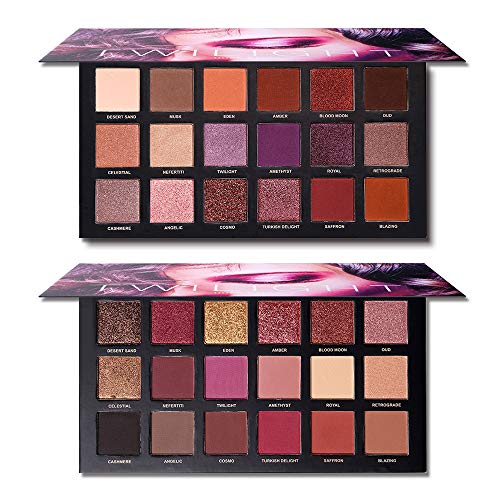 2 Twilight Dusk Eyeshadow Palette Makeup Set (01+02), Natural Matte Shimmer Glitter Highly Pigmented Long Lasting Eye Shadow Powder Pallets
