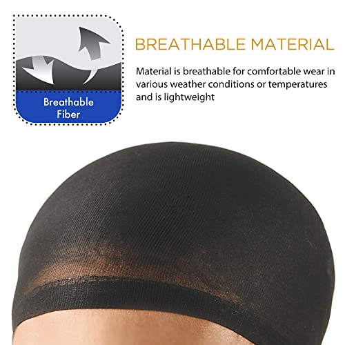 DONNA Wig Caps for Women, 2-Pack Black Stocking Liner