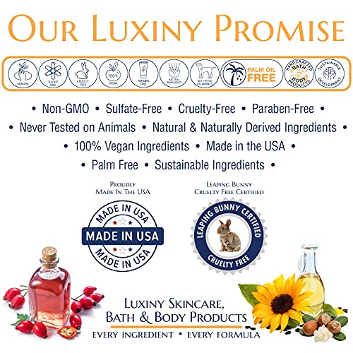 Luxiny 10% Glycolic Acid Face Wash & Exfoliating Cleanser, 8 oz ? Vegan, Natural AHA Facial & Acne Body Wash for Women and Men ? Pore Minimizer