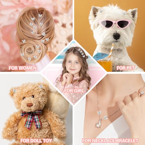 12Pcs Colorful Butterfly Hair Clips for Girls & Women - Non-Slip Tiny Claw Accessories