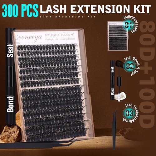 Volume Lash Clusters Kit - 300Pcs DIY Eyelash Extensions 10-16MM