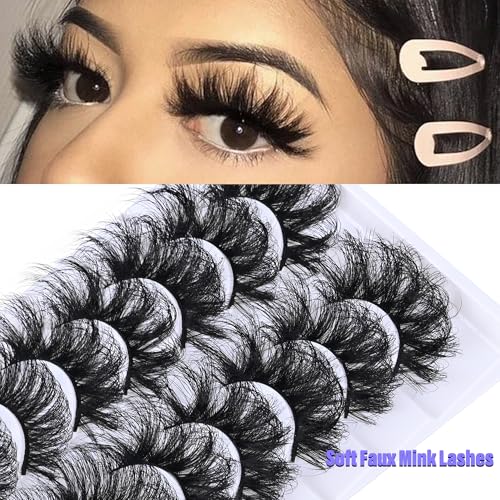 25mm Mink Lashes - Dramatic Wispy D Curl Full Volume