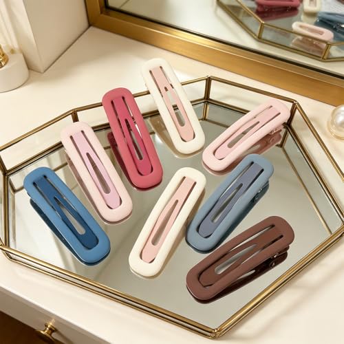 12 Pcs Matte Metal Hair Clips Set for Women - No Slip Barrettes