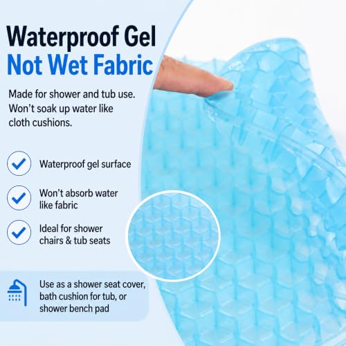 Gel Shower Chair Cushion - Waterproof Non-Slip Bath Pad
