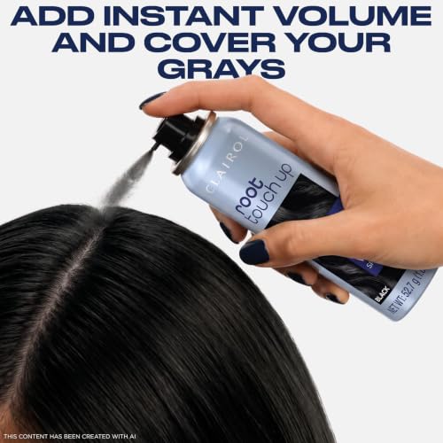 Clairol Root Touch-Up Color & Volume Spray Black 2-in-1 Temporary Hair Color & Volumizer