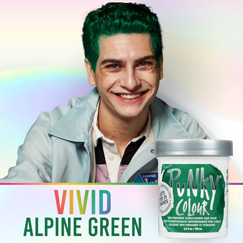 Punky Alpine Green Semi-Permanent Hair Dye, Vegan & Cruelty-Free