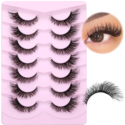 6D Wispy Cat Eye False Eyelashes 15mm 7 Pairs