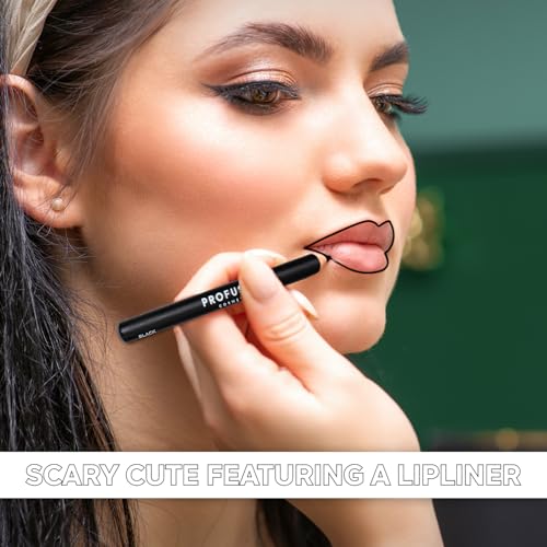 Profusion Cosmetics Matte Black Lip Liner & Liquid Lipstick Set