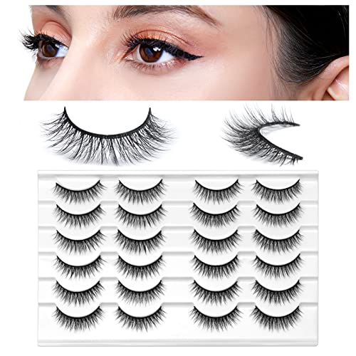 Short Natural False Lashes 7-12mm 3D Mink 10 Pairs
