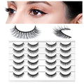 Short Natural False Lashes 7-12mm 3D Mink 10 Pairs