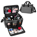 BAFASO Large Travel Makeup Bag with Adjustable Dividers - Gray