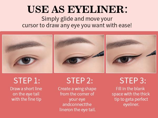 2-in-1 Waterproof Brow Pen & Eyeliner – Microblading Tip