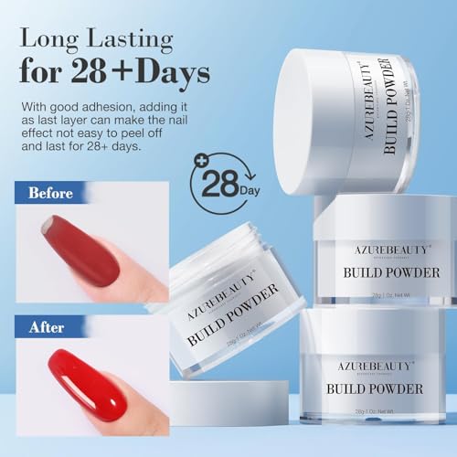 AZUREBEAUTY Clear Nail Dip Powder - 1oz Crystal Clear Builder Powder