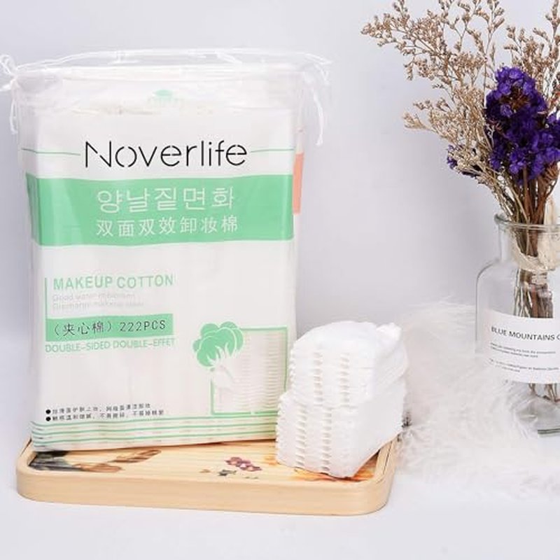 444 PCS Square Cotton Pads - Textured & Smooth Sides