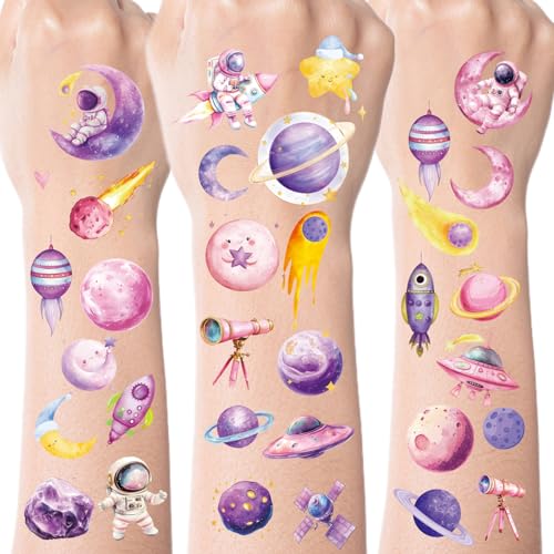 Two The Moon Temporary Tattoo Stickers - 280+ Space Party Designs
