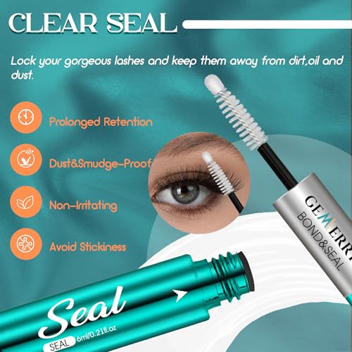 GEMERRY Waterproof Lash Bond & Seal - Strong Hold 12ml for Sensitive Eyes