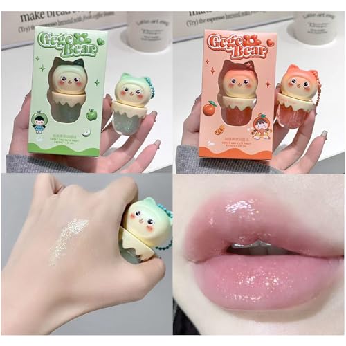 Shimmer Lip Gloss Oil Set, 4 Pcs Hydrating Fruit Flavor