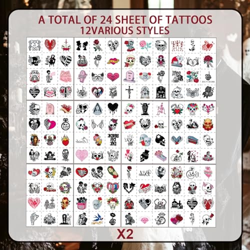 288 Piece Bride or Die Temporary Tattoos Bachelorette Party