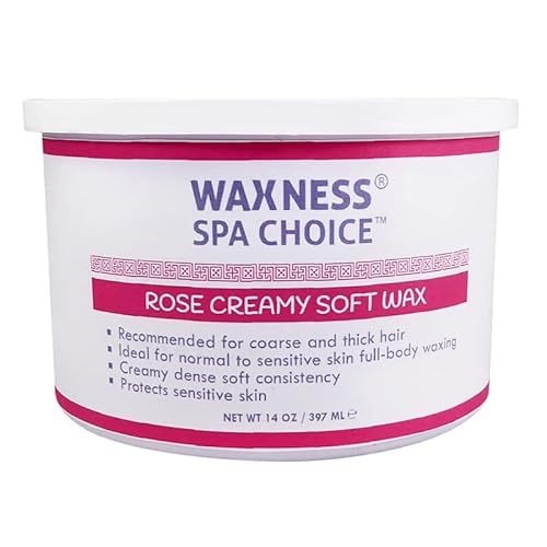 Waxness Spa Choice Assorted Soft Wax Tins 14 oz Pack of 3 - Rose, Lavender Zinc Oxyde