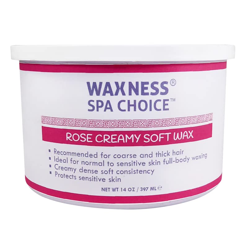 Waxness Spa Choice Assorted Soft Wax Tins 14 oz Pack of 3 - Rose, Lavender Zinc Oxyde