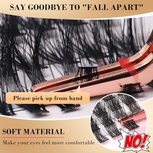 360 PCS Individual Cluster Lashes C Curl 0.07D 9-16mm MIX 30D DIY Eyelash Extensions Reusable False Lashes Long Faux Mink Eyelash Clusters Extensions