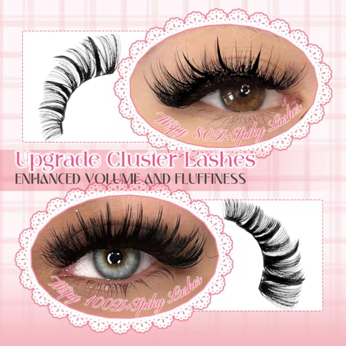 FADVAN 80D Volume Lash Clusters 12-20mm with Spike Lashes