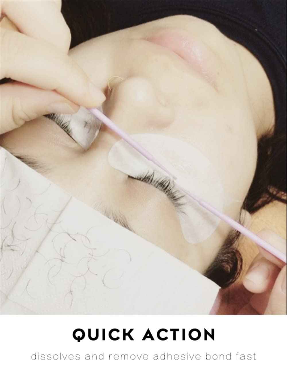 Eyelash Extension Glue & Eyelash Glue Remover – 8 Weeks /1-2 Sec Drying Time/(0.17fl.oz / 5ml)/Professional Supplies Black Lash Adhesive