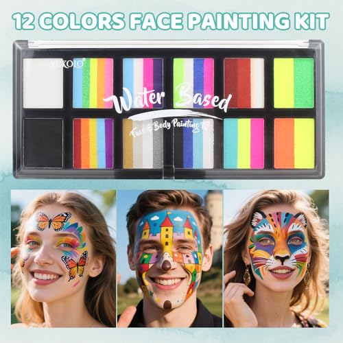 Face Paint Kit for Adults | Split Cake Water-Activated Palette