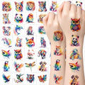 60 PC Animal Temporary Tattoos for Kids - Waterproof Stickers