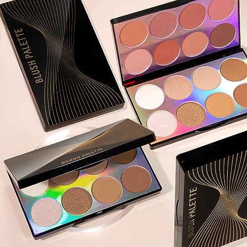 HOSAILY 16-Color Blush Contour Highlighter Palette with Brush