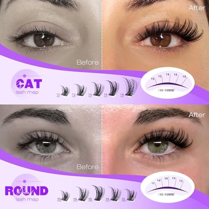 Pawotence Kira Wispy Cluster Eyelash Extensions 10-18mm