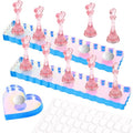 Pink A 2-Pack Nail Stand Set for Nail Art & Practice - Magnetic Acrylic Holders with Tape