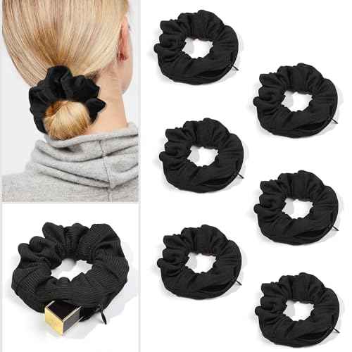 Pocket Scrunchies Holder Secret Hidden Compartment Items Velvet Hair Scrunchies Storage with Zipper Pocket for Women