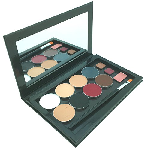 Customizable Makeup Palette with Mirror & 20 Metal Stickers