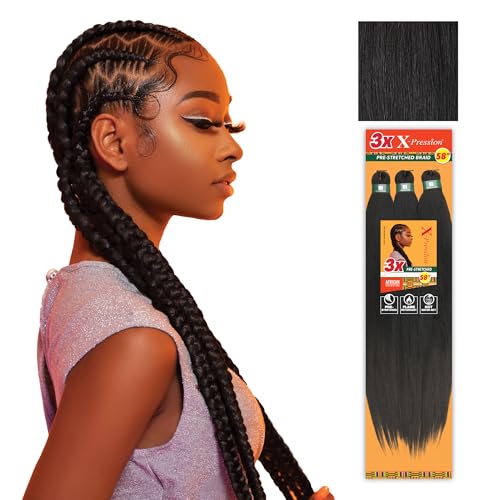 Sensationnel X-Pression Prestretched Braids 3X 58in Box Braids