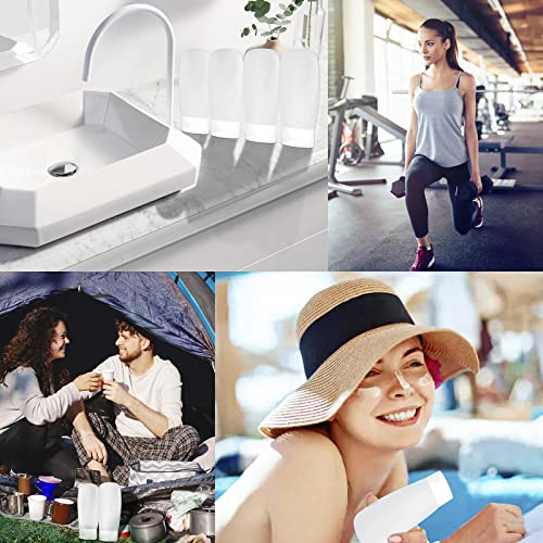 White 60ml TSA Approved Travel Bottles Set Leakproof Refillable Toiletry Containers