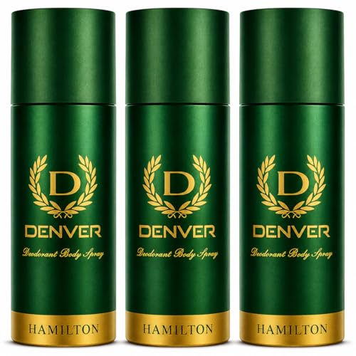 Denver Hamilton Deodorant Body Spray for Men, 5oz (Pack of 3)