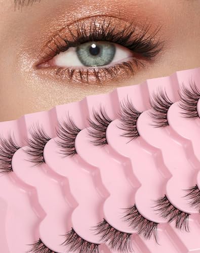 ENFOO Half Lashes 3/4 Natural Wispy Eyelashes 16MM
