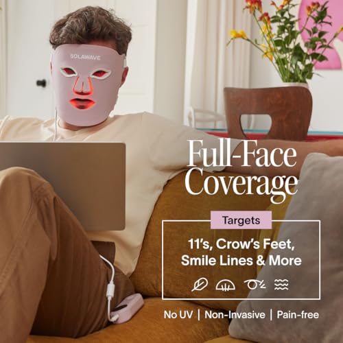 Solawave Light Therapy Face Mask - 4 Wavelengths, FDA-Cleared
