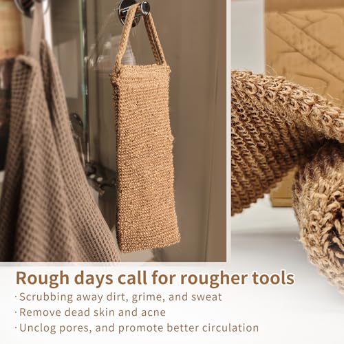 Natural Jute Back Scrubber for Deep Exfoliation & Acne
