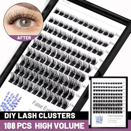 Wide Stem 5D Cluster Lashes Mixed 8-10-12-14mm D Curl