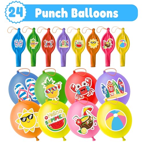 72 Pc Summer Party Favors Bundle – Punch Balloons & Tattoos