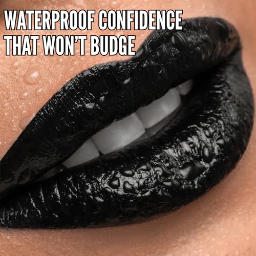 Mynena Linda Jet Black Matte Liquid Lipstick | Waterproof Long-Lasting