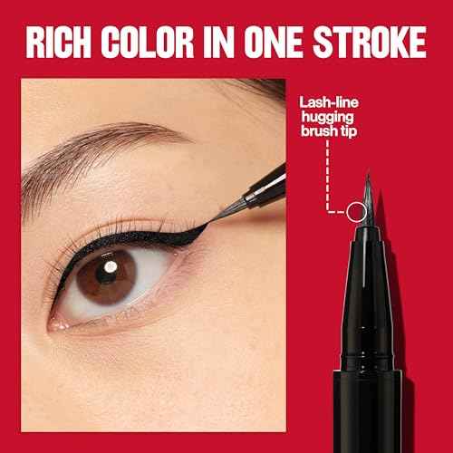 REVLON ColorStay Lash Serum + Liner, Waterproof Eyeliner, Stocking Stuffer for Her, Healthier Looking Eyelashes, Smudge-Resistant, 001 Blackest Black
