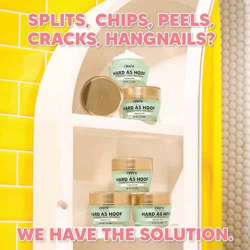 Onyx Professional Hard As Hoof Nail Strengthening Cream, Unscented - Nail Growth & Conditioning Cuticle Cream Stops Splits, Chips, Cracks & Strengthens Nails, 1 oz