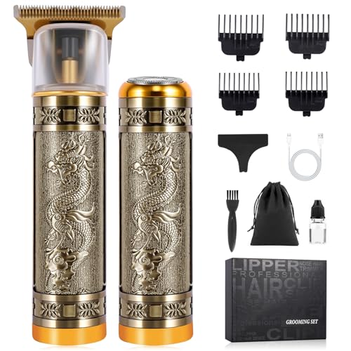 Men's Hair Clipper Set, T-Shaped Sideburn Trimmers, Electric Shavers, Cordless Hair Clippers and Shaver Sets