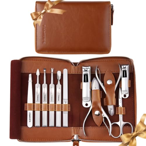 11-Piece Stainless Steel Manicure Set with Travel Case