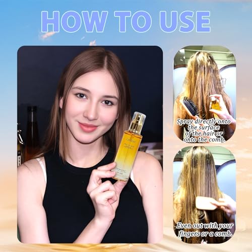 Tgideas Hair Oil Spray with Shea Butter & Jojoba for Frizz Control